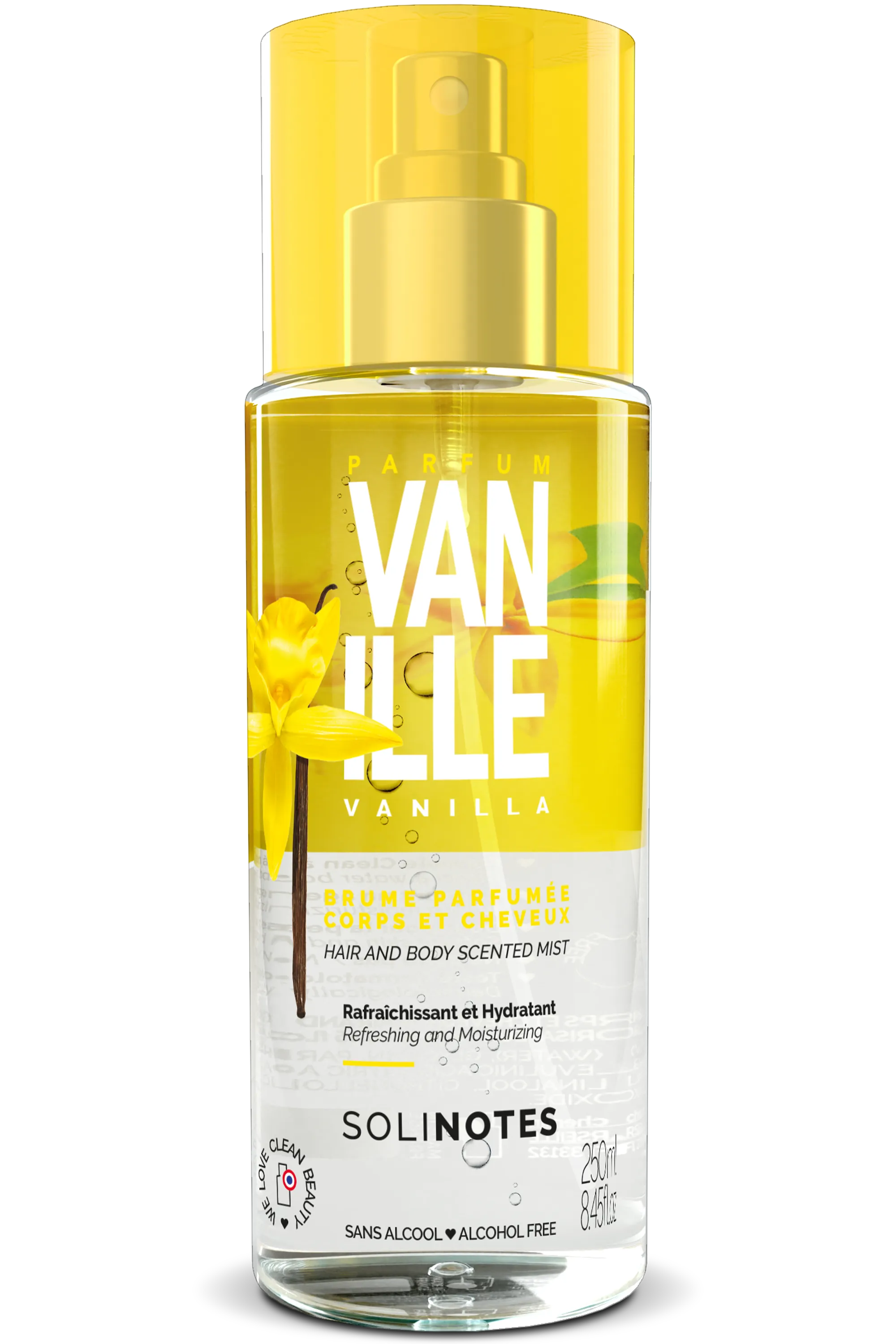 Solinotes Brume parfumée corps & cheveux Vanille-250 ml