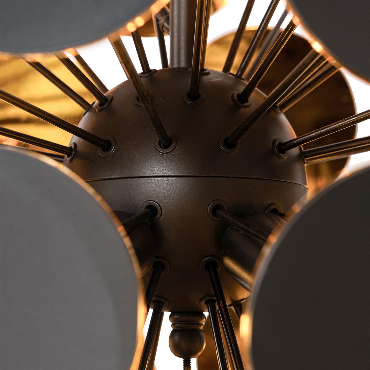 Design hanglamp zwart en goud - Cerchio