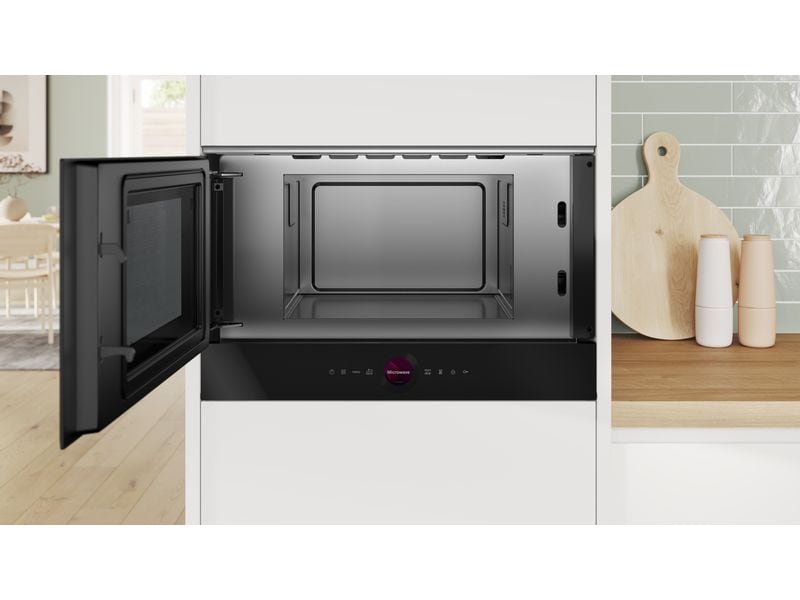 Bosch Einbaumikrowelle Serie 8 BFL7221B1 Links Mikrowellengerät mit Inverter-Technologie