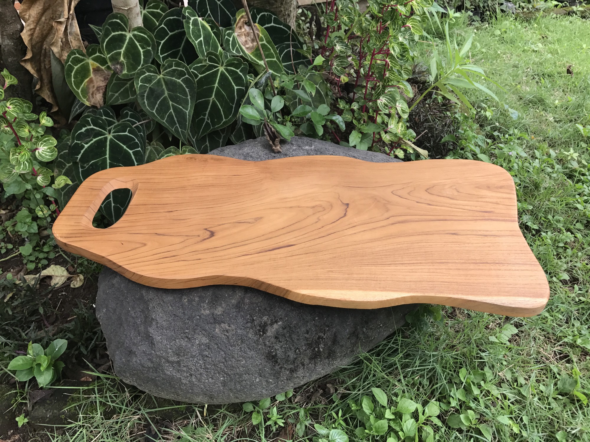 Schneidebrett Teak, natur, L 60 cm, B 25 cm, H 1,5 cm zu 22,80