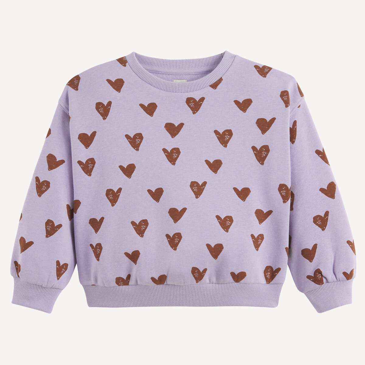 COLEÇÕES LA REDOUTE<br>Moletom Molton com estampa de coração