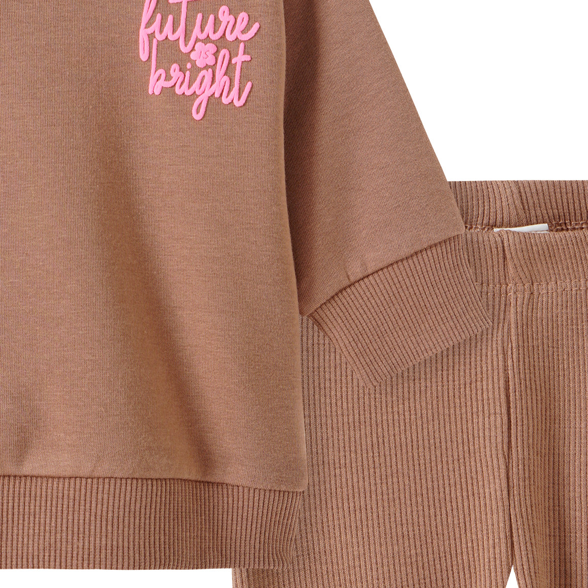 Topomini Newborn Sweatshirt und Leggings im Set hellbraun