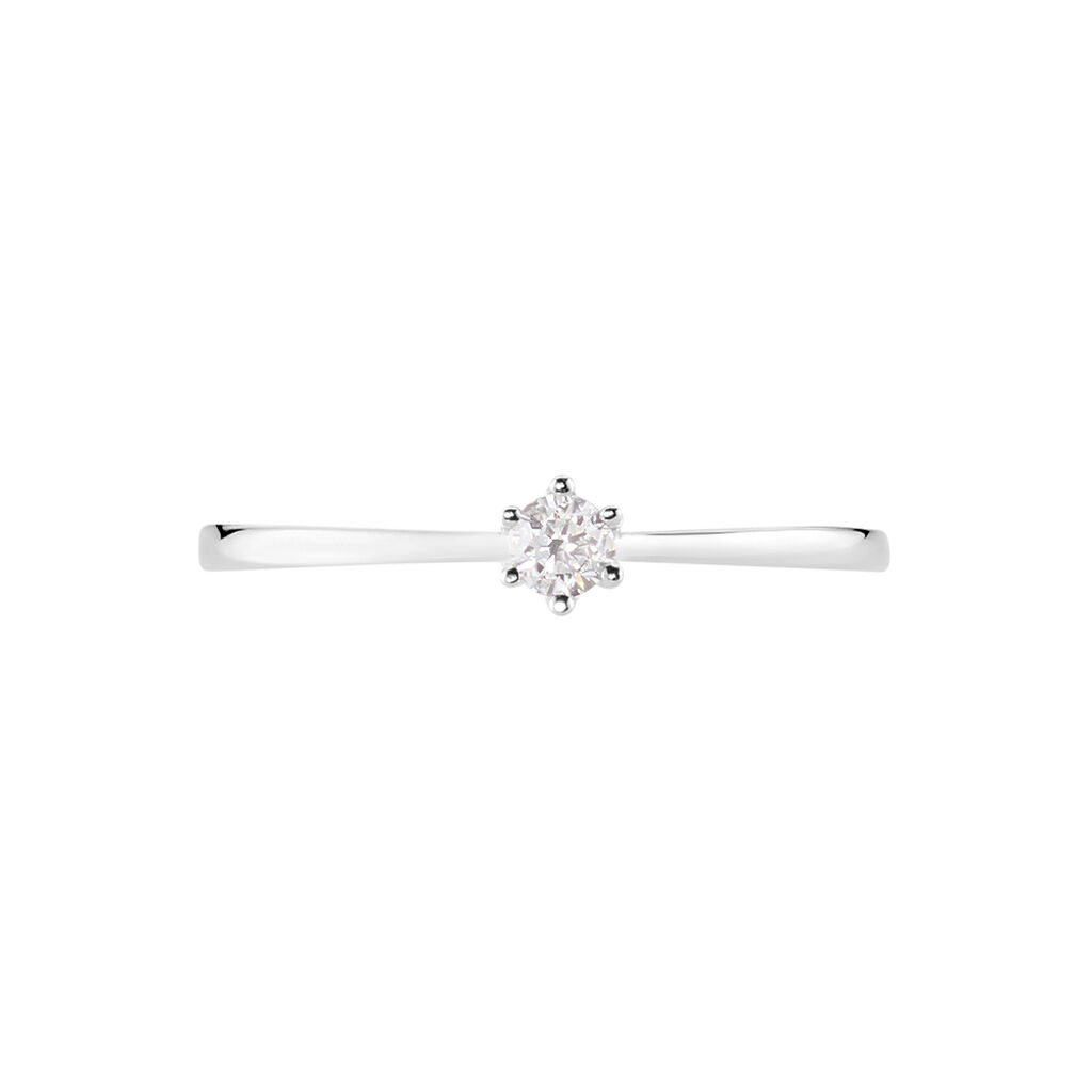 Bague Solitaire Athena Or Blanc Diamant