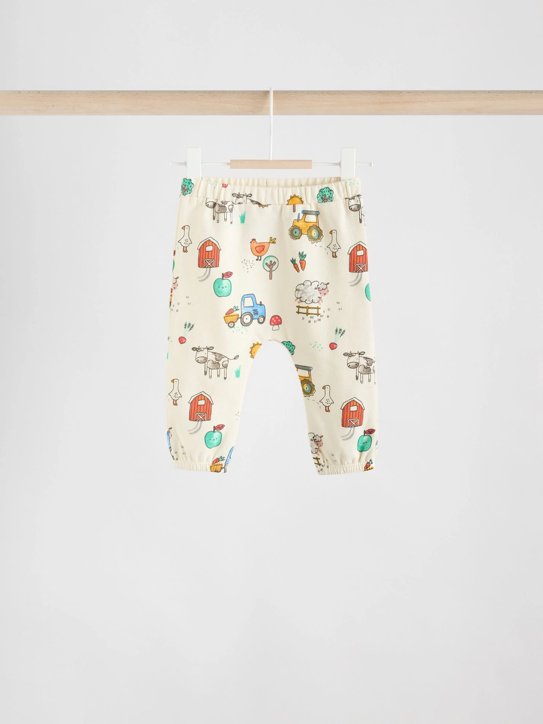 Felgekleurd met boerderijprint - Baby Sweatshirt en Joggingbroeken Set 6 stuks (0mnd-3jaar)