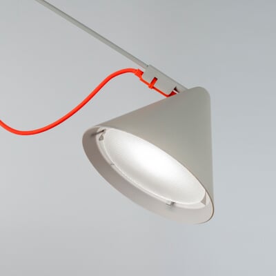 Tischleuchte Ayno S 2.0, Grau, Kabel: Neonorange