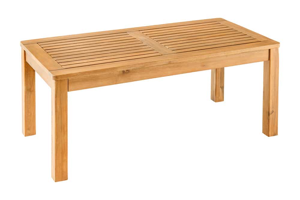 Massiver Gartentisch BALI 100cm Akazienholz wetterfest Outdoor-Loungetisch