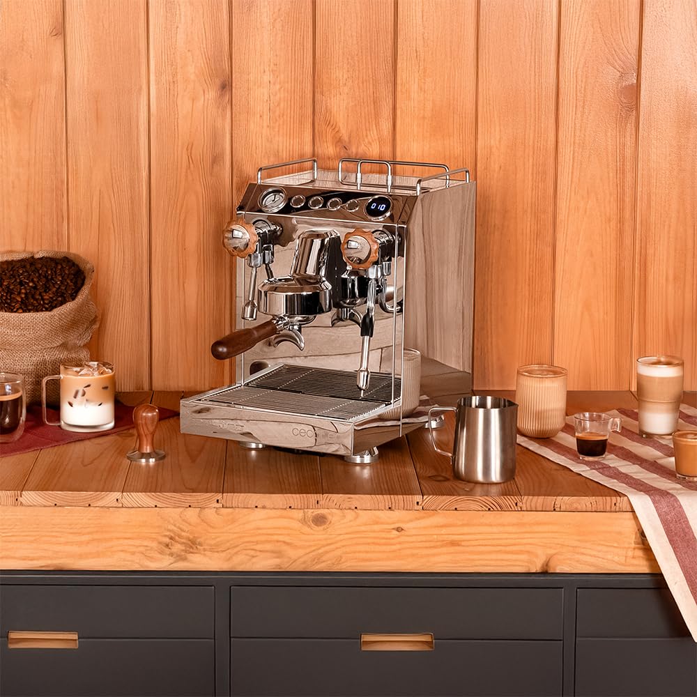 Cecotec Machine a Café Expresso Professionnelle Barista Baristeo Classic. Pré-Infusion Pour Meilleure Extraction, Réservoir Amovible 2,5 L, Pompe Ital