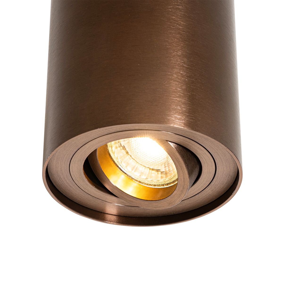 Smart plafondspot donkerbrons draai- en kantelbaar incl. Wifi GU10 50mm - Rondoo Up