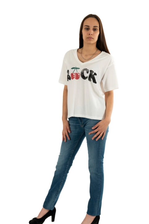 Tee shirt Le Temps Des Cerises auldi 1001 white