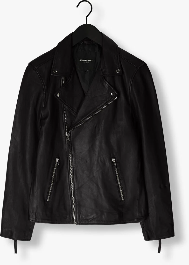 GOOSECRAFT zwarte goosecraft leren jas gc mercury biker