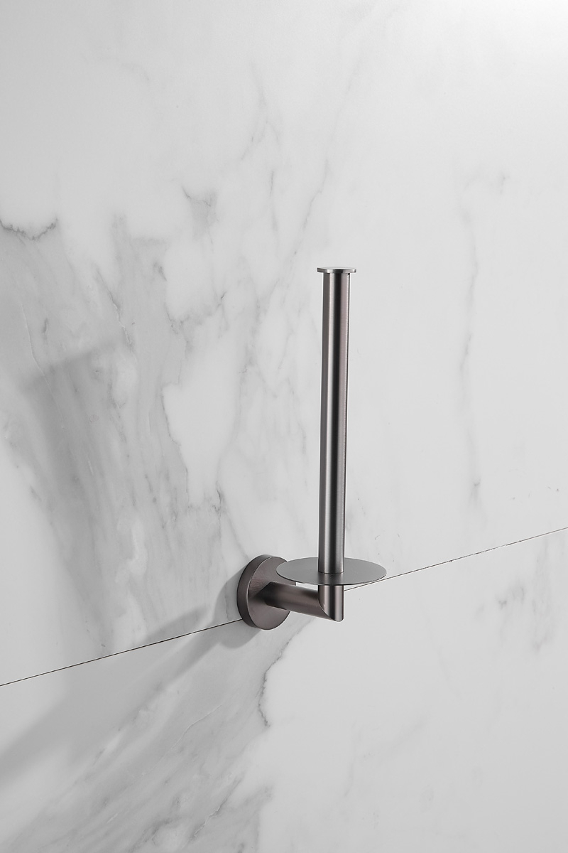 Saniclear Iron dubbele reserve rolhouder verouderd ijzer - gunmetal