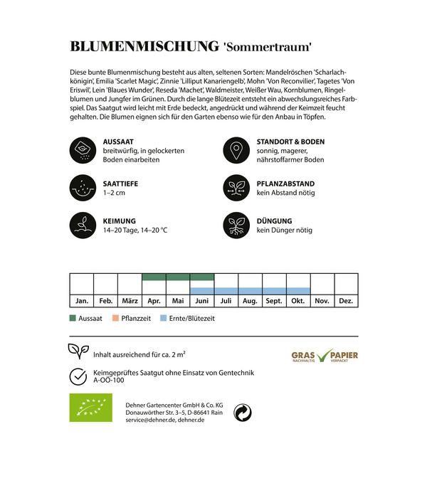 Dehner Bio-Saatgut Blumenmischung