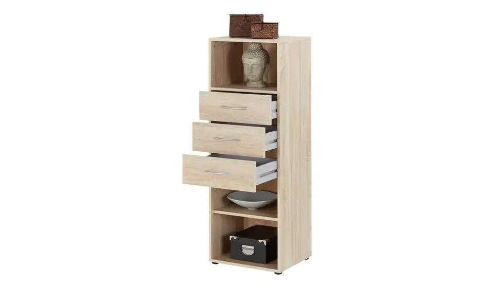 Regal Multischrank-System 45 cm 126 cm Eiche sägerau (Nachbildung)
