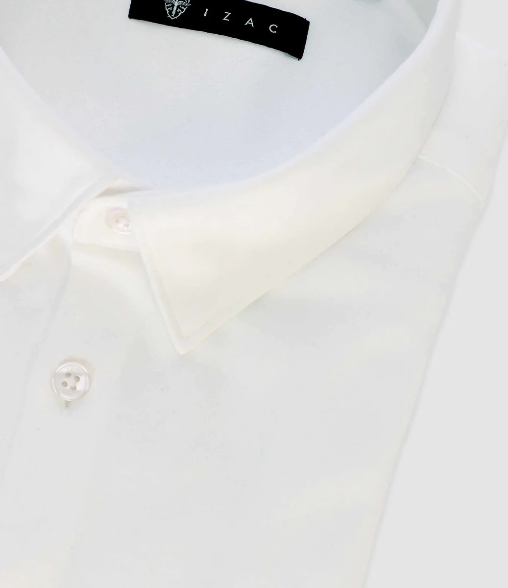 Chemise ville en maille blanche PACOME