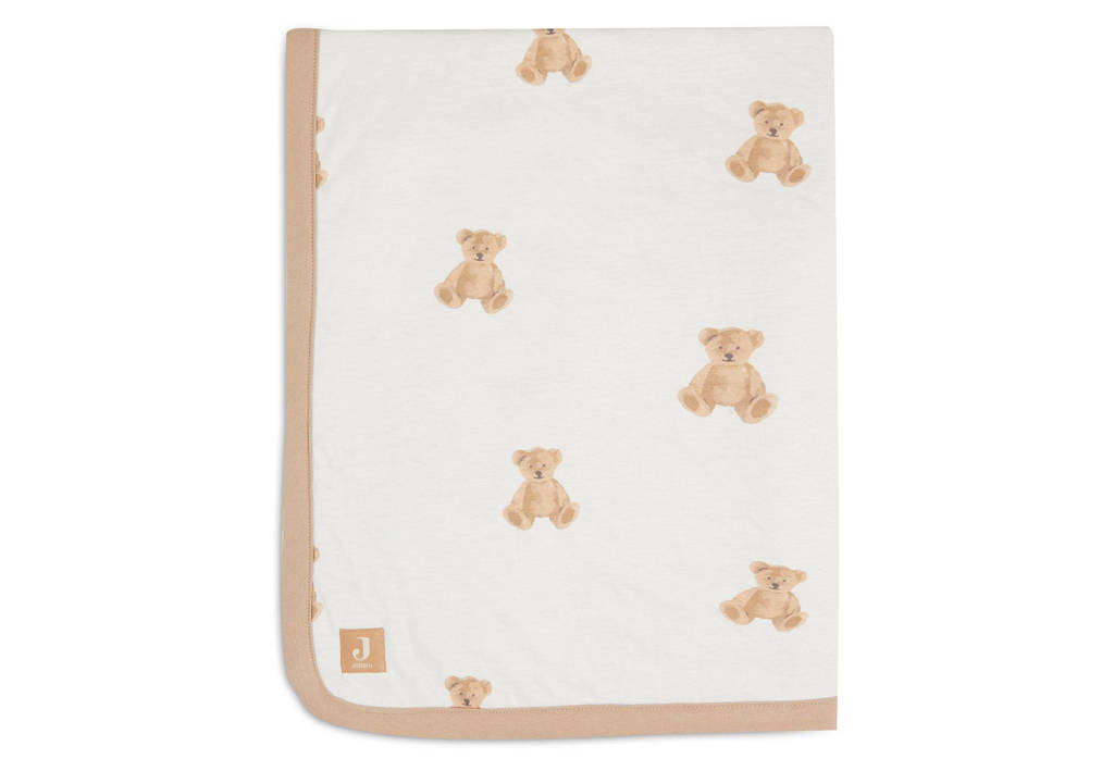 baby ledikantdeken fleece 100x150 cm Teddy Bear biscuit