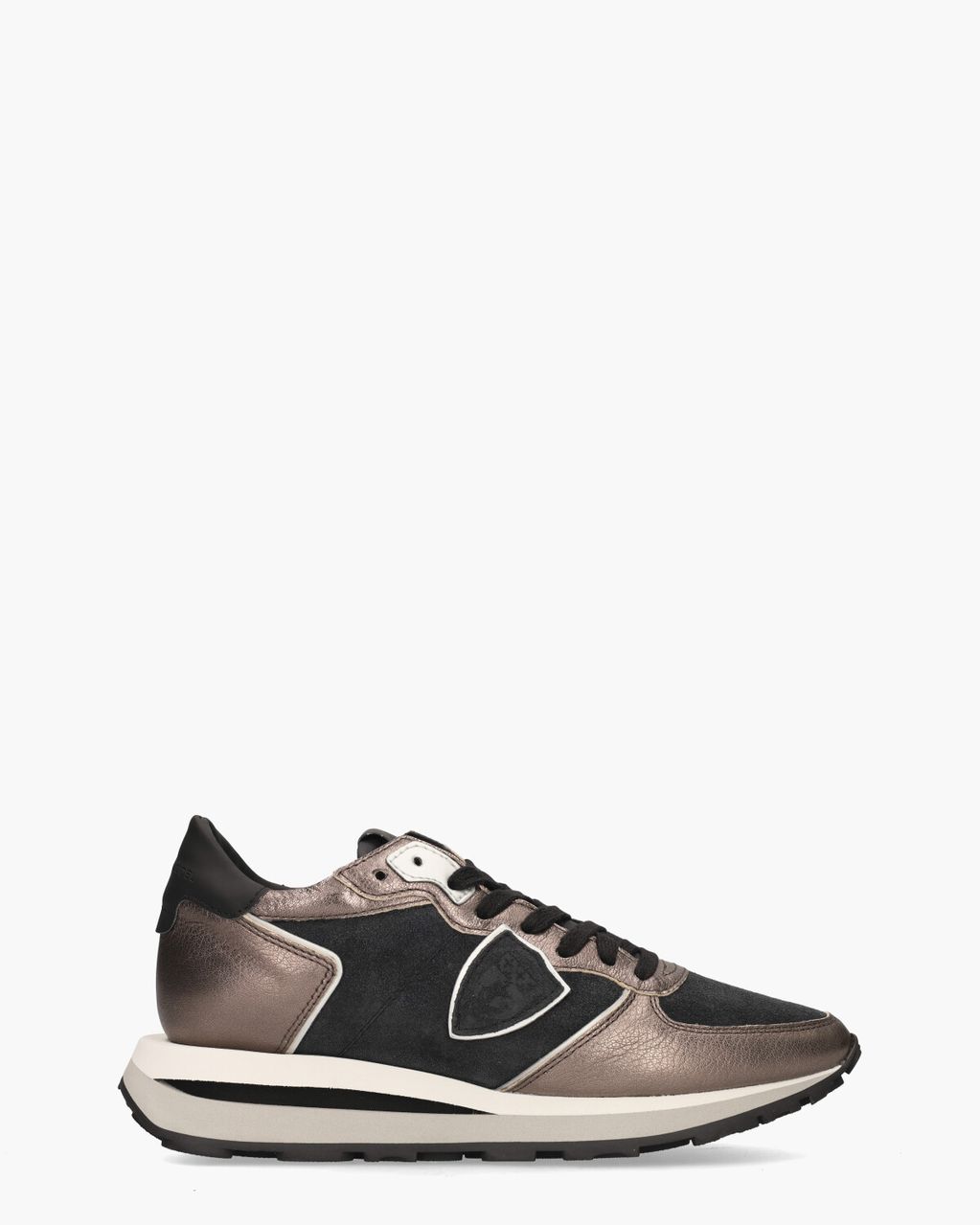 Philippe Model Tropez Haute Zwart/Brons Damessneakers