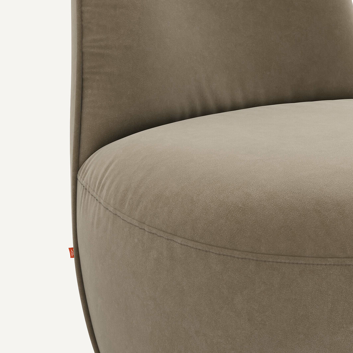AM.PM<br>Poltrona giratória de veludo Rosebury