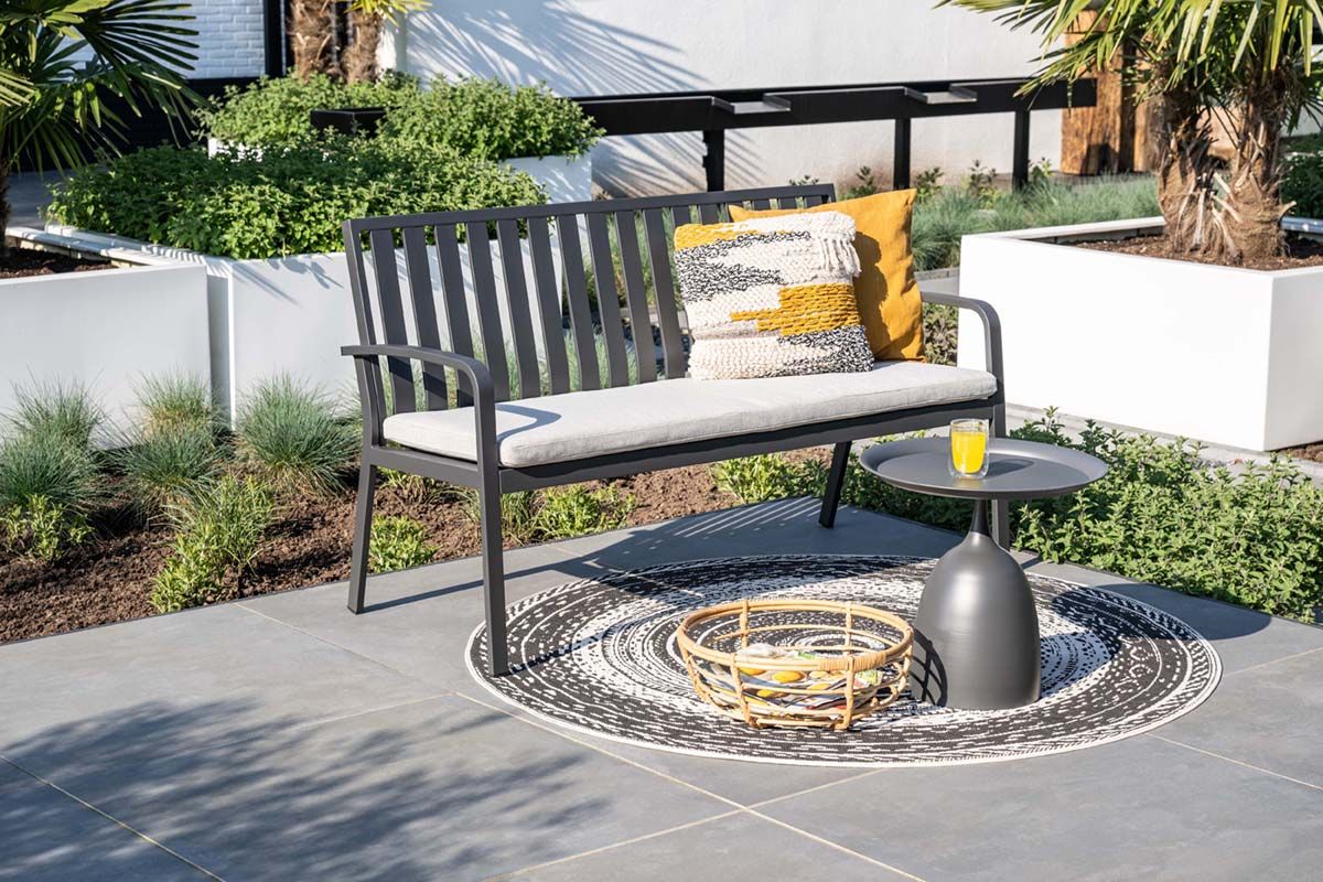 Garden Impressions Pisa parkbank - Carbon Black