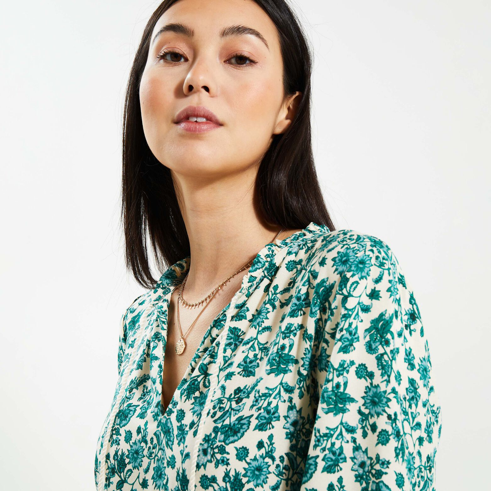Robe longue imprimée femme