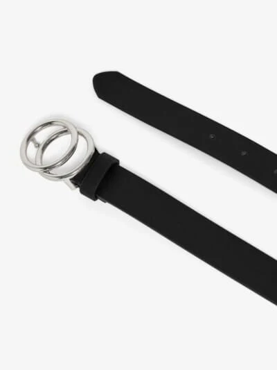 Only Onlrasmi Faux Leather Jeans Belt 3310096 black black shiny silver buckle