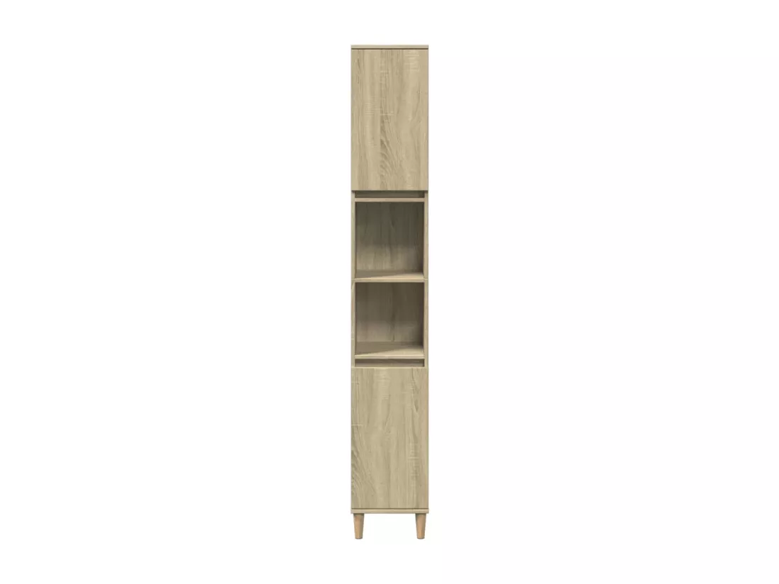Ensemble de meubles de salle de bain 3 pcs chêne sonoma
