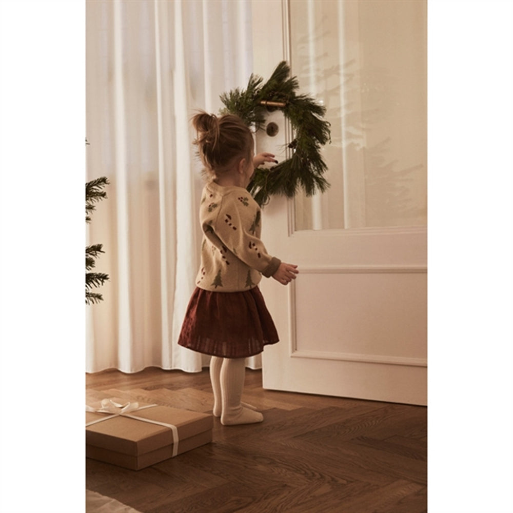 Warm Sand Melange Lamao Strik Cardigan