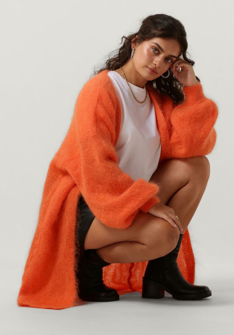 AMERICAN DREAMS oranje american dreams vest lee midi cardigan