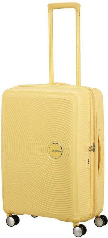 American Tourister - Soundbox Spinner - Koffer - Pastel Geel - Hardcase - Expandable