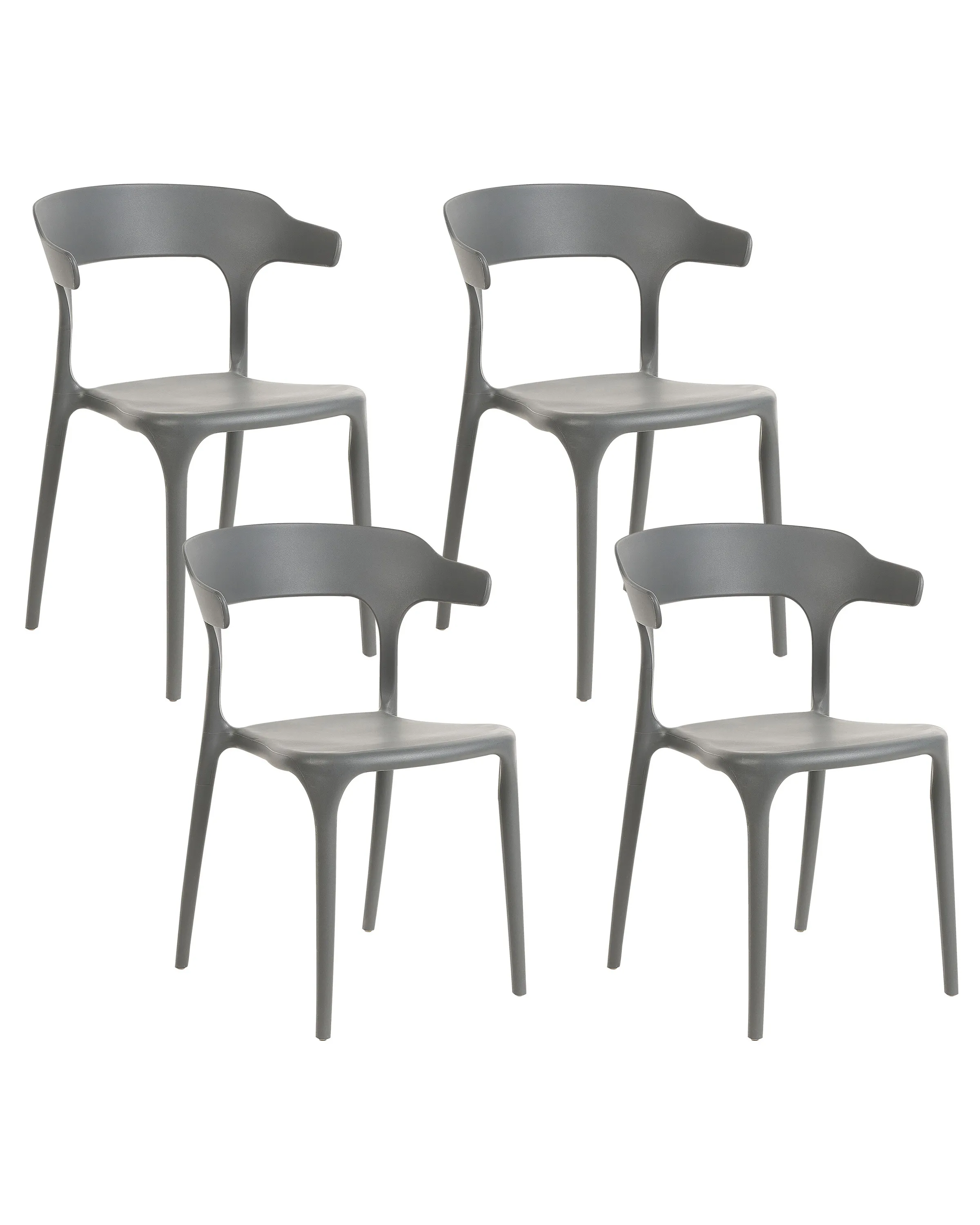 Set van 4 tuinstoelen GUBBIO Grijs
