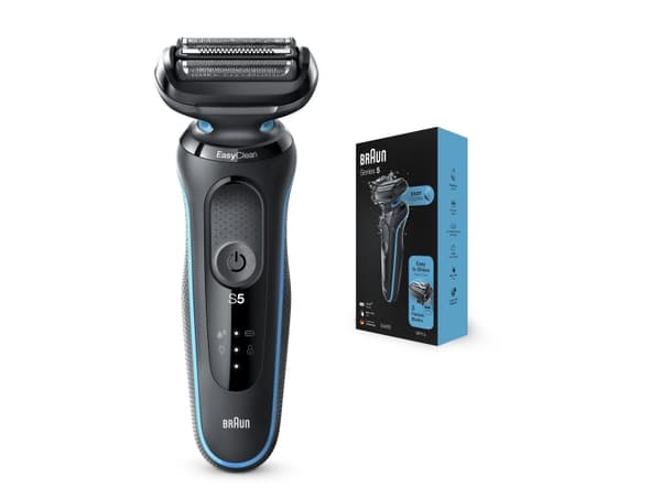 Braun Series 5 50-M1000s, Barberingsmaskin, Sort, Blå, LED, Batteri, Lithium-Ion (Li-Ion), Innebygd batteri