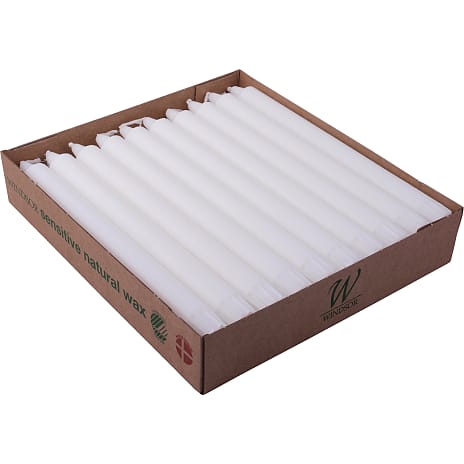 Windsor kronelys H: 24 cm 20-pak - hvid