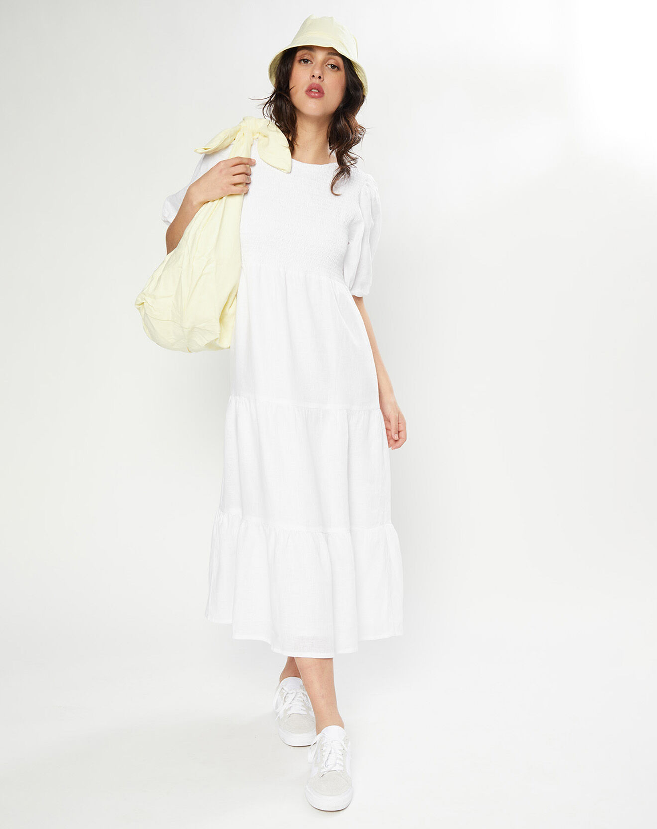 Faithfull the Brand Tote Bag 100% Lin Hanna jaune clair - 50x42 cm