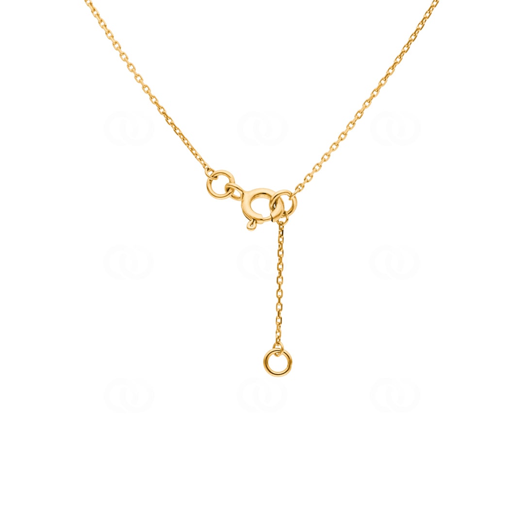 Collier mit Anhänger 750/18 K Gelbgold mit Süsswasserzuchtperle und Diamant 0.01ct.