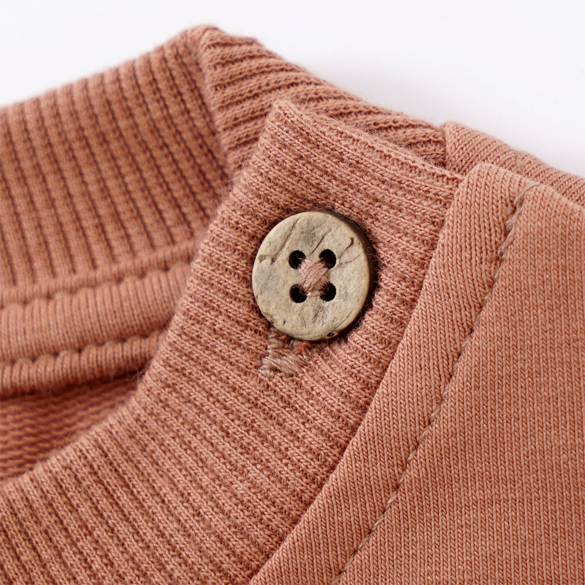 Topolino Pure Collection Mädchen Kleid aus Sweat und Musselin terracotta