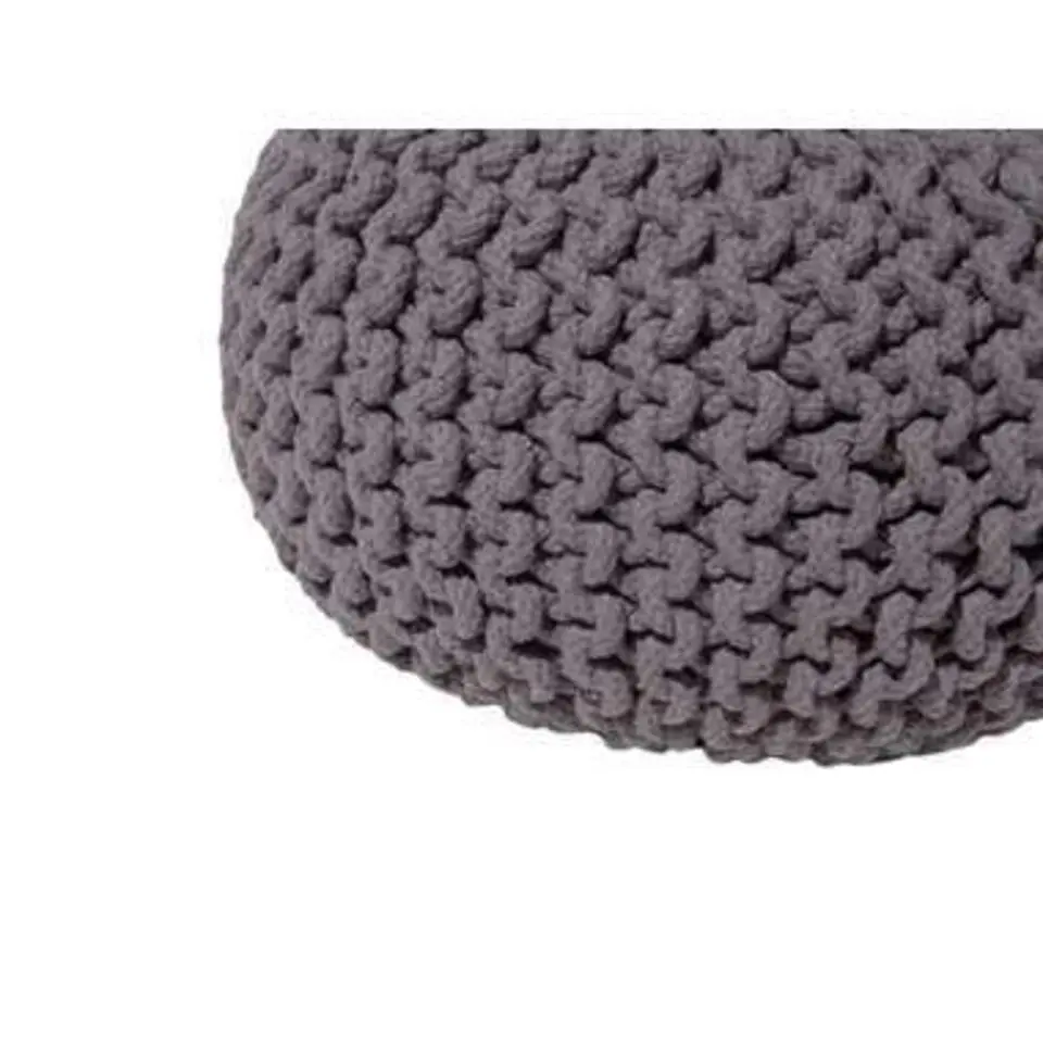 CONRAD S - Poef - Donkergrijs - 40 cm - Katoen