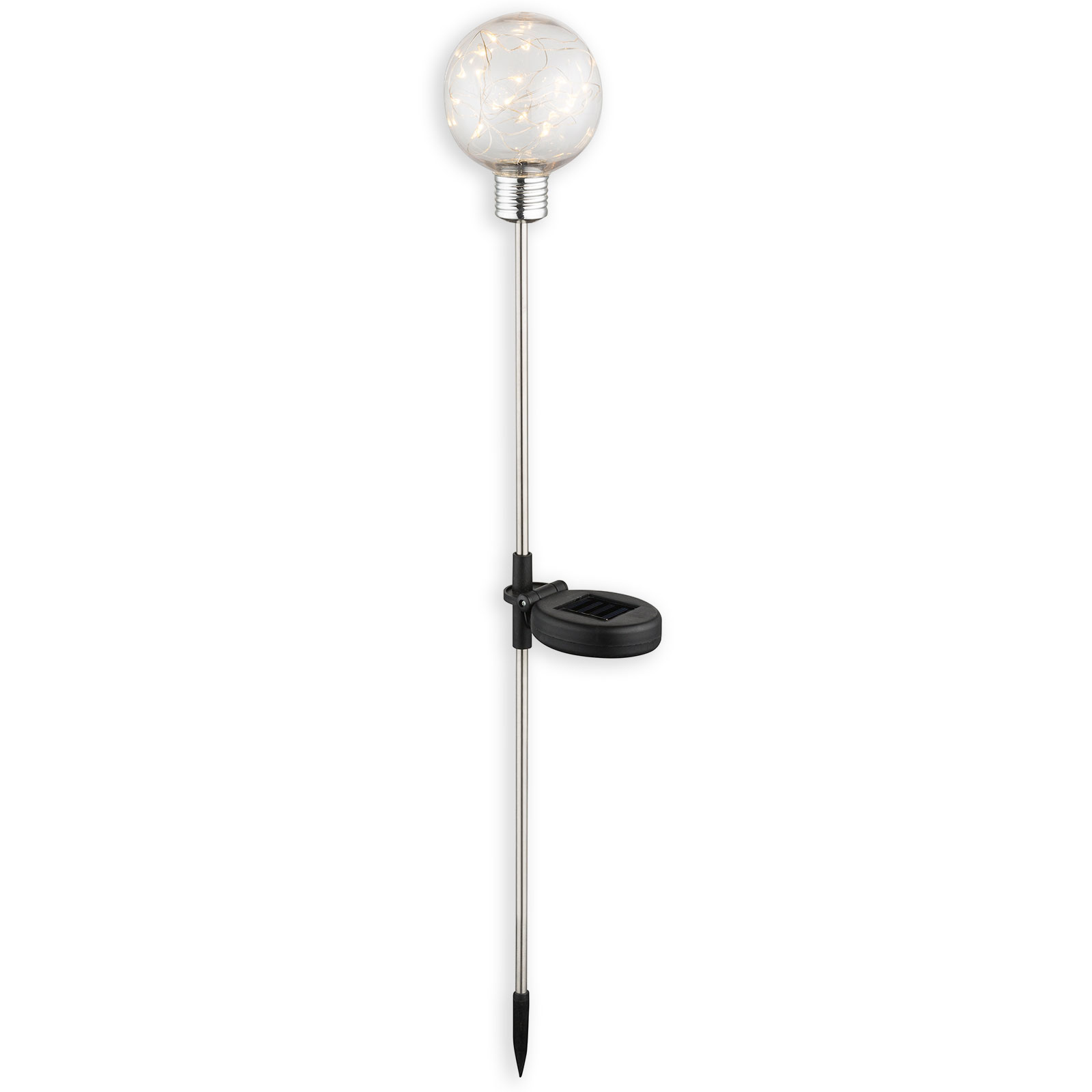 Solar-LED-Erdspieß - Metall-Kunststoff - 72 cm hoch