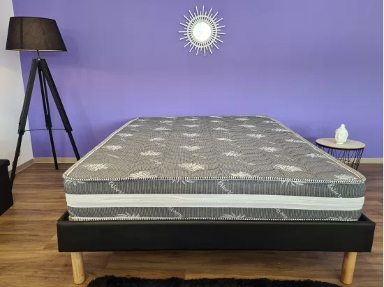 Matelas 90x190 x 22 cm + Oreiller Mémoire - Très Ferme - Face Hiver Laine - ame rembourrage 100 % polesther - âme 100 %