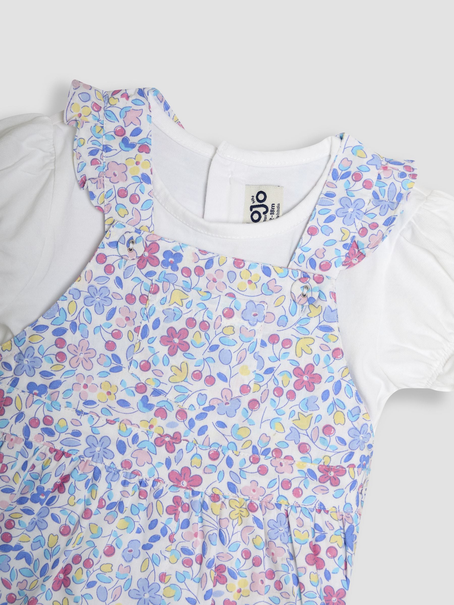 JoJo Maman Bébé 100% Cotton Culottes & T-Shirt Set 2 Piece