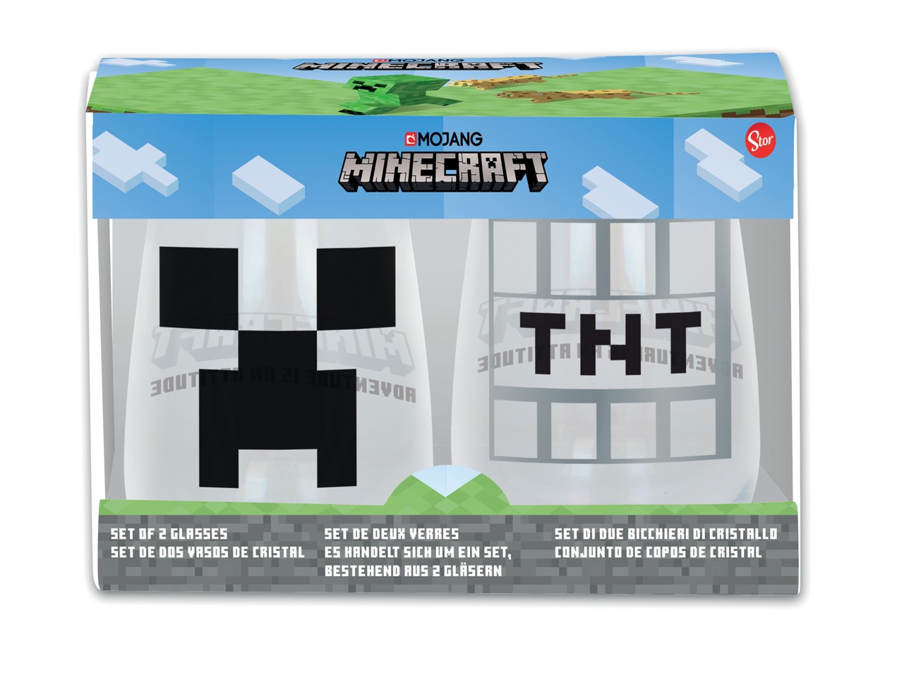 Minecraft - Gavesæt med to Glas
