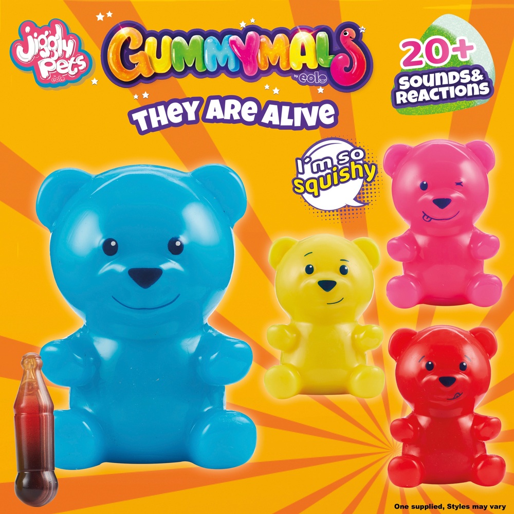 Jiggly Pets Gummibärchen mit 20 verschiedenen Geräuschen und Reaktionen
