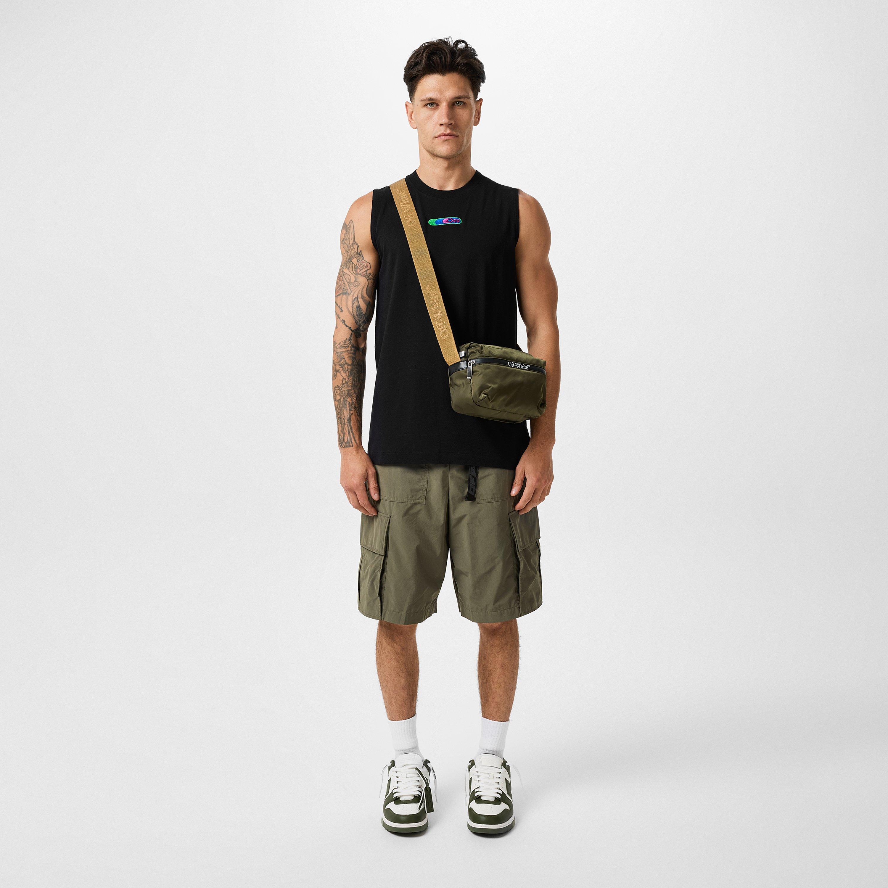 Off White Leaf Arrow Tank Top