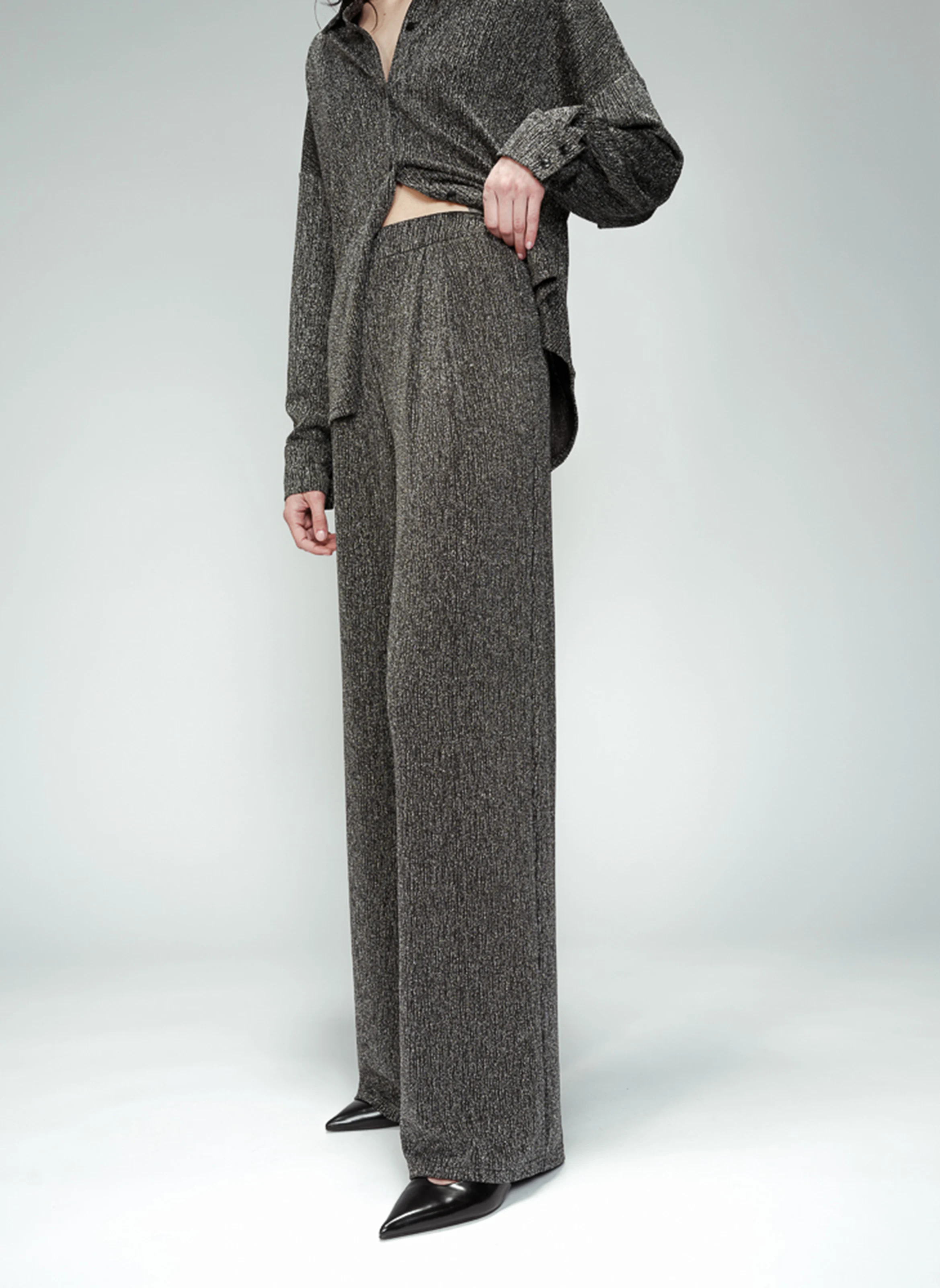 OPIUM - Pantalon large | Argent