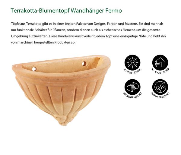 Dehner Terrakotta-Blumentopf Wandhänger