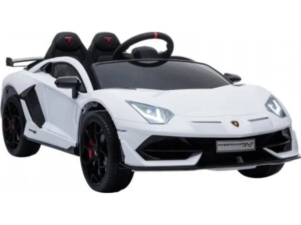 Lean Cars Lamborghini Aventador sort To-personers elbil til børn