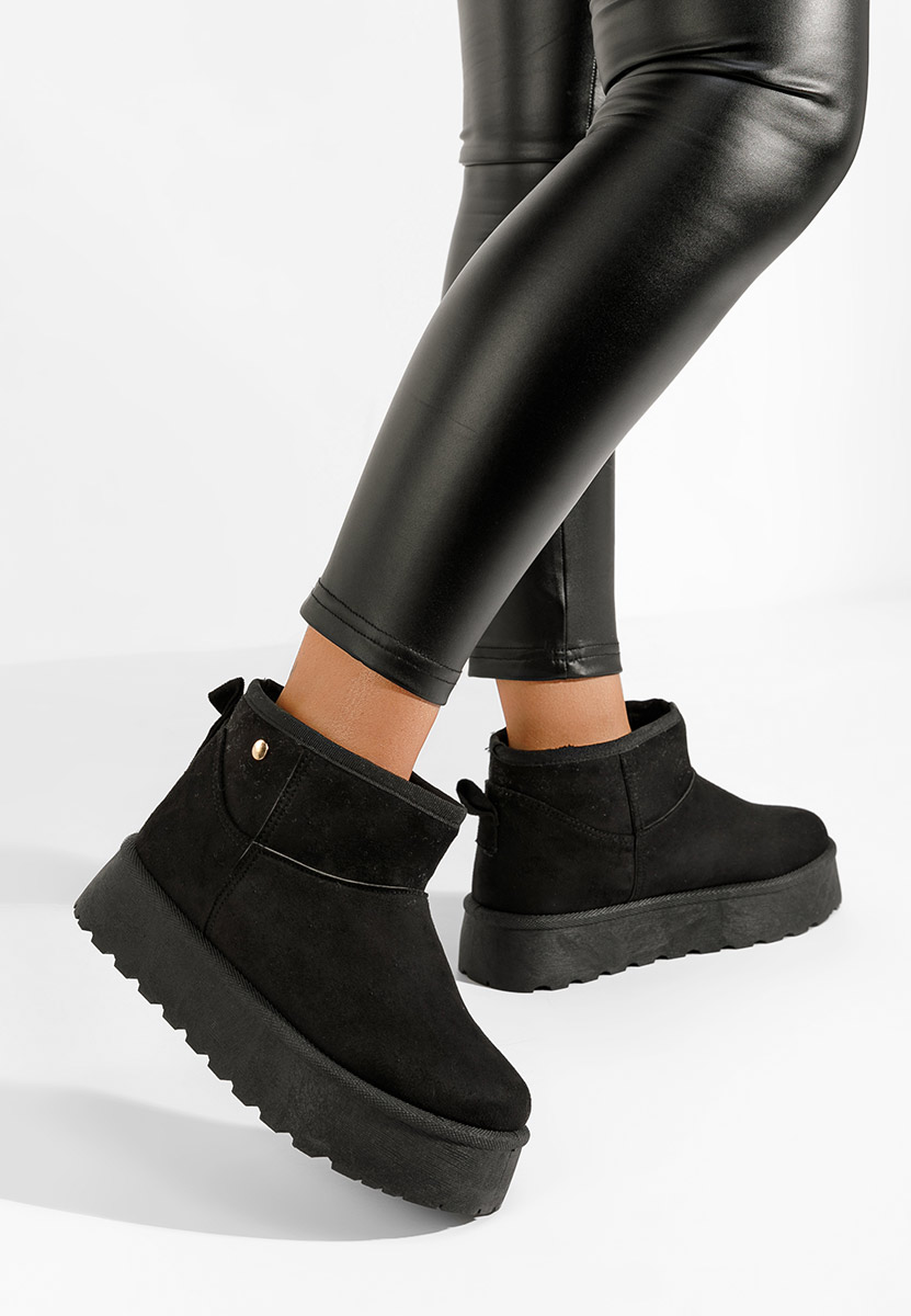 Bottes à plateforme noires Agnesa