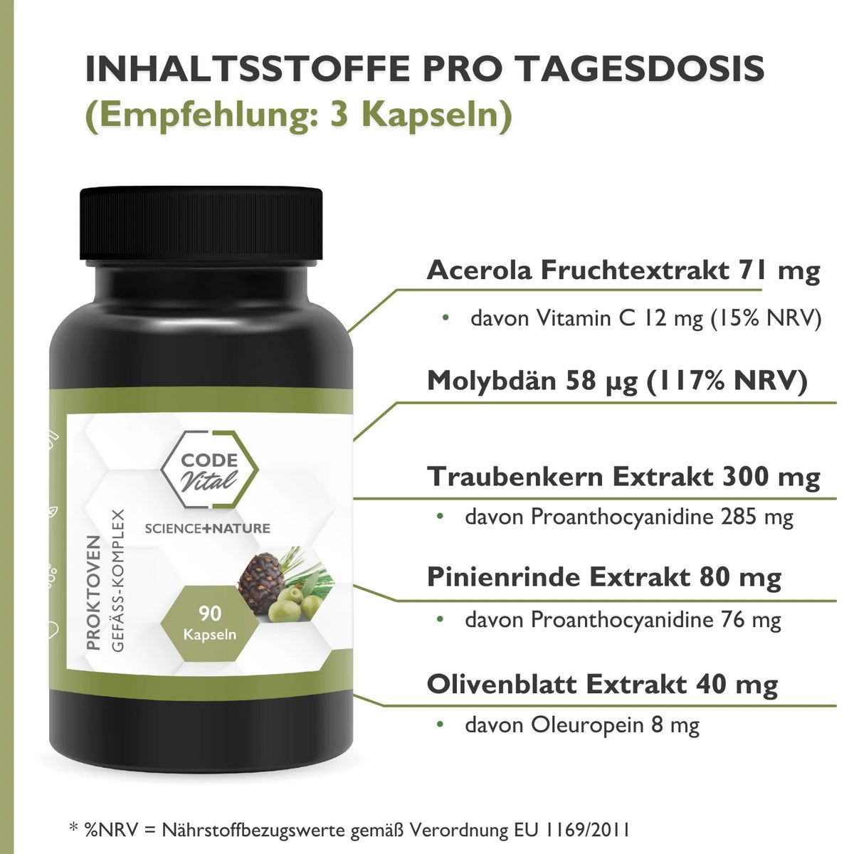 CODE Vital ProktoVen Gefäß-Komplex - Polyphenole zur Entlastung der Blutgefäße im Analbereich