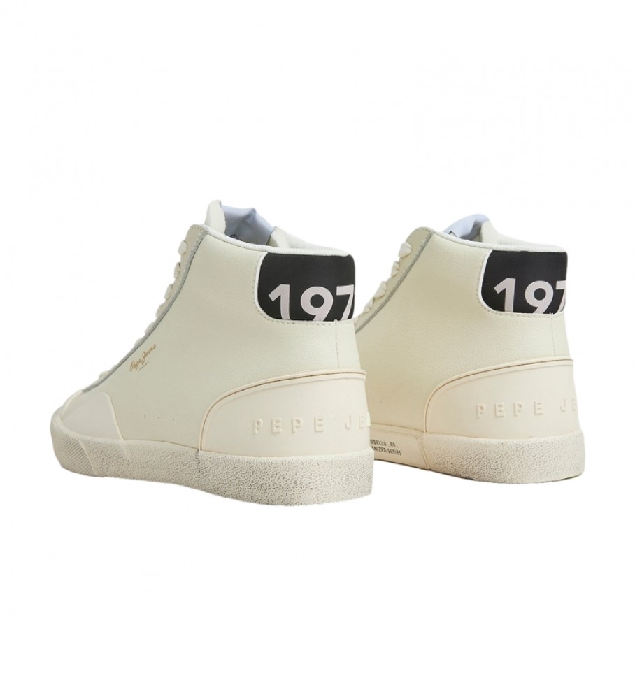 Tênis Pepe Jeans Kenton Vintagehigh de couro branco