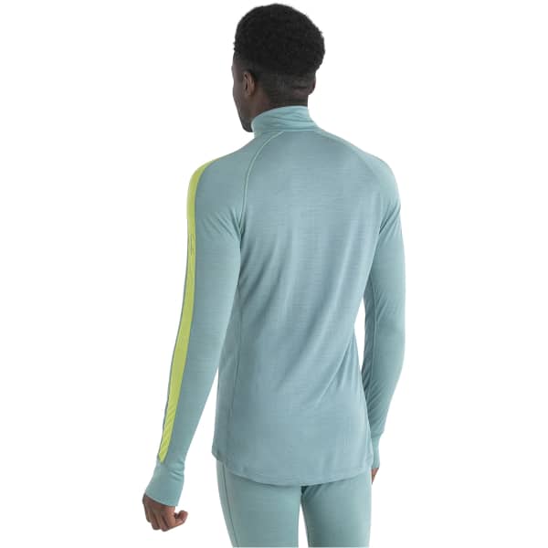 T-shirt randonnée ICEBREAKER M MERINO 125 ZONEKNIT LS HALF ZIP CLOUD RAY/HYPER/CB