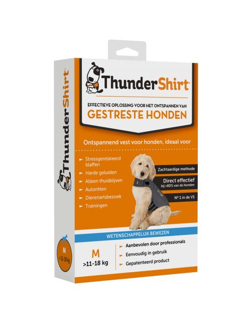 Thundershirt Ontspannend Vest Voor Gestreste Honden Grijs - Direct rustgevend