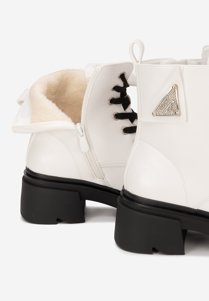 Bottines rangers femme blancs Dasica